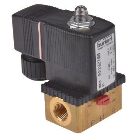 Elektromagnetický ventil 126149 3portový NC 230V ac Burkert 6.35 mm 6.35 mm
