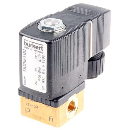 Elektromagnetický ventil 126091 2portový NC 24V dc Burkert 3.18 mm 3.18 mm