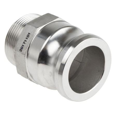 Přípojka hadicová Adaptér, Nerezová ocel, vnitřní průměr hadice: 38.1 mm (vnitřní prům.), pracovní tlak: 17 bar RS PRO