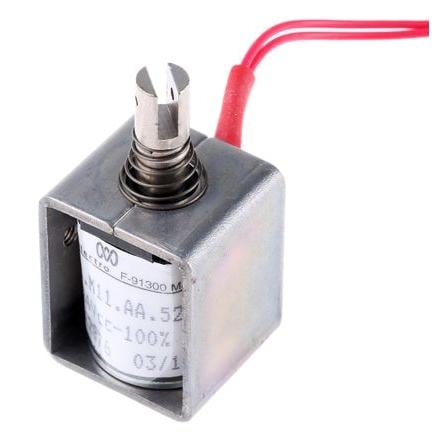 Mecalectro Lineární solenoid, řada: 8.M11.AA.52, 24V dc 27 mm 22mm 20 mm