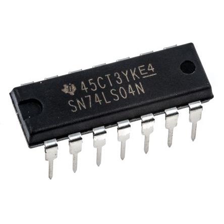 Texas Instruments Měnič SN74LS04N 6kanálový Měnič LS, počet kolíků: 14 kolíkový, PDIP