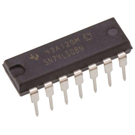 Texas Instruments Logický obvod SN74LS08N 4 AND LS 8 mA, počet kolíků: 14 kolíkový, PDIP 2