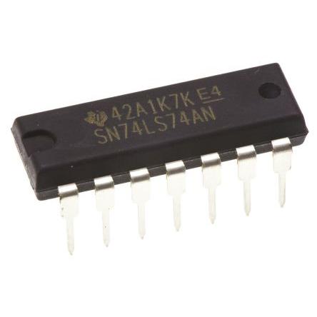 Texas Instruments IO klopné SN74LS74AN 2 LS, počet kolíků: 14 kolíkový, PDIP