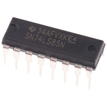 Texas Instruments Integrovaný obvod SN74LS85N 4bitový LS Aktivní vysoký Neinvertující, počet kolíků: 16 kolíkový, PDIP