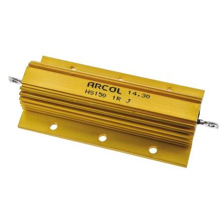Rezistor pro montáž na rám, řada: HS150 1 Ω ±5 % HS150 1R J 150 W, Hliník, Axiální Vinutý Arcol Ohmite