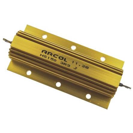 Rezistor pro montáž na rám, řada: HS150 3.3 Ω ±5 % HS150 3R3 J 150 W, Hliník, Axiální Hliník Arcol Ohmite