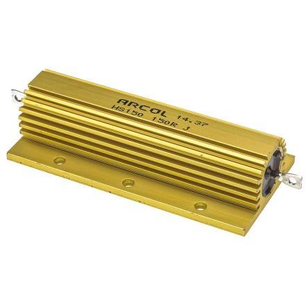 Rezistor pro montáž na rám, řada: HS150 150 Ω ±5 % HS150 150R J 150 W, Hliník, Axiální Vinutý Arcol Ohmite
