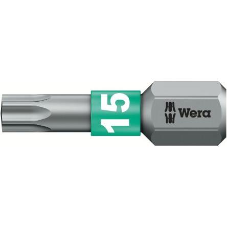 Wera Bit šroubováku, Šestihran, 6.35 mm, T15, celková délka: 25 mm, počet kusů: 1