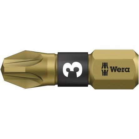 Wera Bit šroubováku, Šestihran, 1/4"inch, PZ3, celková délka: 25 mm, počet kusů: 1