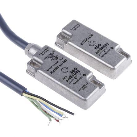 Allen Bradley Guardmaster 440N Magnetické Bezkontaktní bezpečnostní spínač 250 Nerezová ocel NC Kabel 3 m