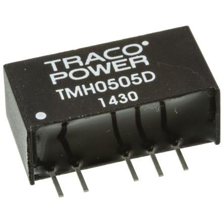 TRACOPOWER Měnič DC/DC TMH, výstup: 5V, -5 V 1 kV dc, Vin 5V dc 200 mA, Vin 0V 1 W -40 °C 85 °C Montáž na plošný spoj