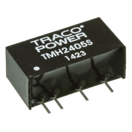 TRACOPOWER Měnič DC/DC TMH, výstup: 5V dc 1 kV dc, Vin 24V dc 400 mA, Vin 0V 1 W -40 °C 85 °C Montáž na plošný spoj