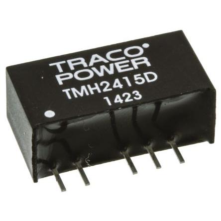 TRACOPOWER Měnič DC/DC TMH, výstup: 15V, -15 V 1 kV dc, Vin 24V dc 66 mA, Vin 0V 1 W -40 °C 85 °C Montáž na plošný spoj