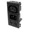 Bulgin Konektor IEC C13, C14, orientace těla: Rovný, Zacvakávací montáž velikost pojistky 5 x 20 mm Vnitřní, 250V 10A