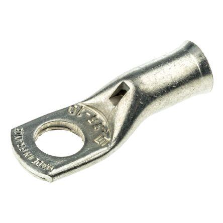 Očková koncovka, řada: XCT, pokovení: Cín, 10 mm, Šedá, min. AWG: 2 AWG, max. AWG: 2 AWG, Neizolované, TE Connectivity