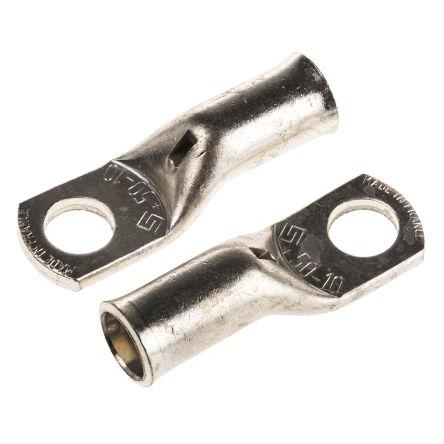 Očková koncovka, řada: XCT, pokovení: Cín, 10 mm, Šedá, min. AWG: 1 AWG, max. AWG: 1 AWG, Neizolované, TE Connectivity