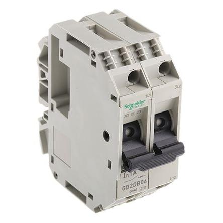 Tepelná pojistka 1A 2pólový TeSyS GB2 Schneider Electric TeSys Lišta DIN
