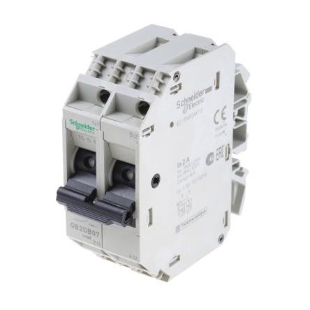 Tepelná pojistka 2A 2pólový TeSyS GB2 Schneider Electric TeSys Lišta DIN
