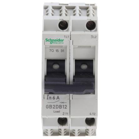 Tepelná pojistka 6A 2pólový TeSyS GB2 Schneider Electric TeSys Lišta DIN