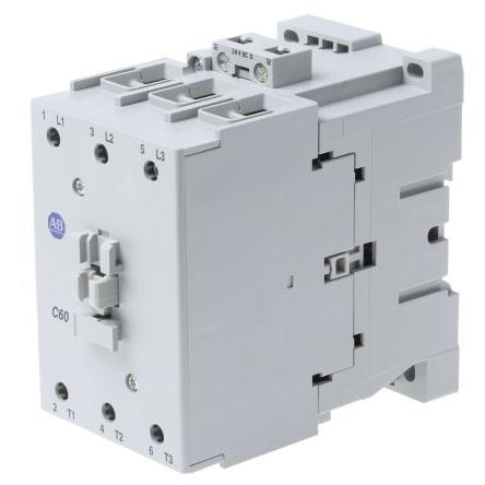 Allen Bradley 1 NO Stykač napětí ve vinutí 24V dc 3pólový 60 A 690V ac 32 kW s 3 NO kontakty 24V dc Řízení motoru,