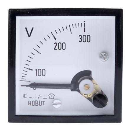 Analogový voltmetr, řada: D48 St. až 40 °C 45 mm 45 mm HOBUT