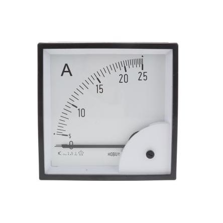 Analogový panelový ampérmetr D96MIS25A/1-001, řada: D96SD 100 A, výška výřezu: 96 mm St., šířka výřezu: 96 mm, přesnost