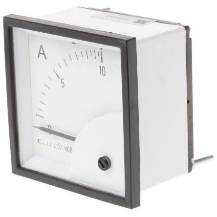 Analogový panelový ampérmetr D72MIS10A/1-002, řada: D72SD 100 A, výška výřezu: 72 mm St., šířka výřezu: 72 mm, přesnost