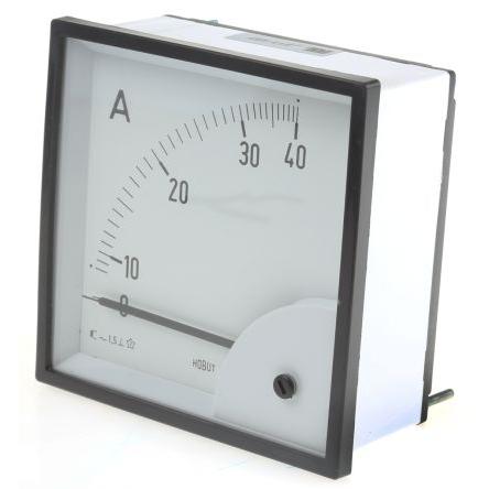 Analogový panelový ampérmetr D96MIS40A/1-001, řada: D96SD 40 A, výška výřezu: 96 mm St., šířka výřezu: 96 mm, přesnost