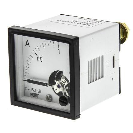 Analogový panelový ampérmetr D481MCS75MV/4-001 0/1A, řada: D48MC 1 A, výška výřezu: 48 mm DC, šířka výřezu: 48 mm,
