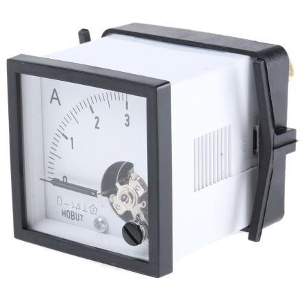 Analogový panelový ampérmetr D481MCS75MV/4-001 0/3A, řada: D48MC, výška výřezu: 48 mm DC, šířka výřezu: 48 mm, přesnost