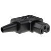 Schurter Konektor IEC C15, orientace těla: Pravý úhel, Kabel Vnější, 250V 15A
