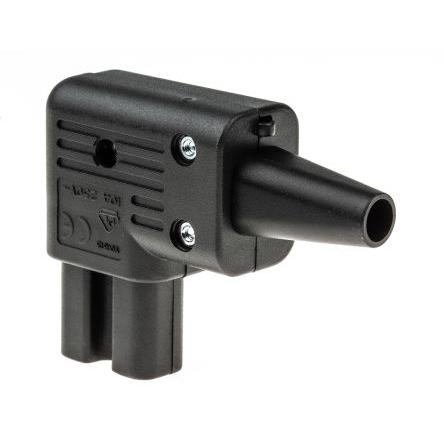 Schurter Konektor IEC C15, orientace těla: Pravý úhel, Kabel Vnější, 250V 15A