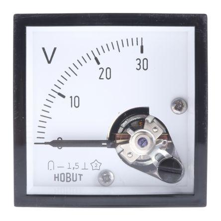 Analogový voltmetr, řada: D48 DC až 40 °C 45 mm 45 mm HOBUT