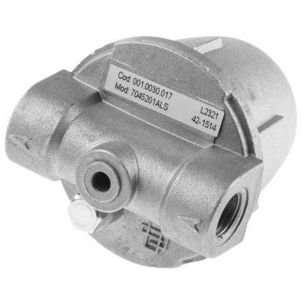 RS PRO Filtr topného oleje, mikronová velikost: 100 μm, Hliník, pracovní tlak: 1 bar 1/4" BSPP 61 mm 75 mm 61mm