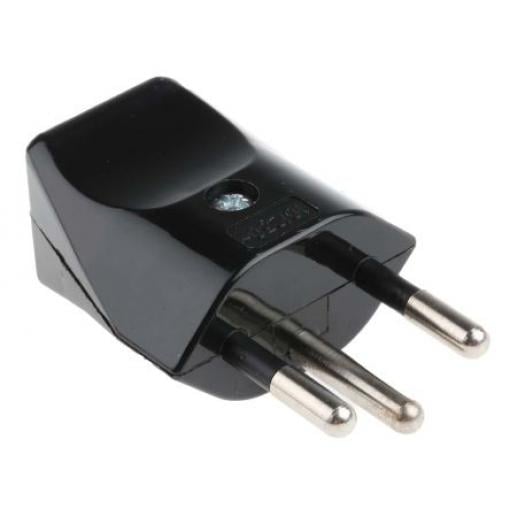 RS PRO Síťová zástrčka barva Černá, formát pólů: 2+E Švýcarsko 10A Typ J, Kabel, 250V, Termoplast Šroubová