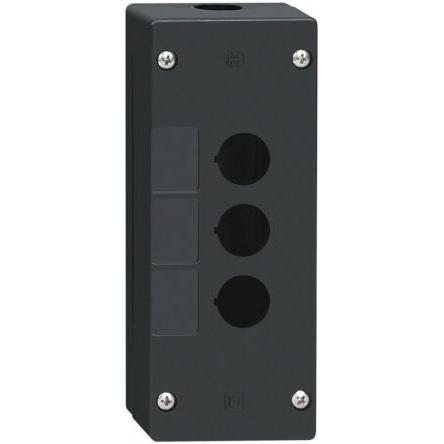 Pouzdro tlačítka, řada: Harmony, průměr výřezu: 22 mm Černá Plastové Schneider Electric, počet výřezů: 3