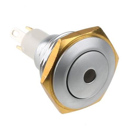 ITW Switches Miniaturní tlačítkový spínač, řada: 57 IP67 SPST Panel Okamžité Osvětlené 14.75 mm 400mA, barva LED: Zelená