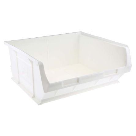 Skladovací zásobník, řada: RS PRO barva Bílá Polypropylen Přenosné 180 mm x 419 mm x 376 mm RS PRO