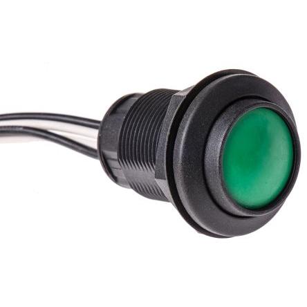 ITW Switches Tlačítkový spínač, řada: 49-76 IP67 SPST Panel Okamžité 30.5 mm 6A, barva LED: Čirá 250 V 250 V ac