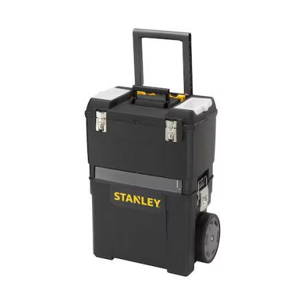 Box na nářadí barva Žlutá, Černá, Plastové 3zásuvkový Na kolečkách Stanley, výška: 619 mm, délka: 473 mm 470mm
