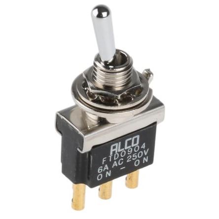TE Connectivity Přepínač IP67, IP68 Panel SPDT zap-zap ovládání 6A Pájecí 12 V dc