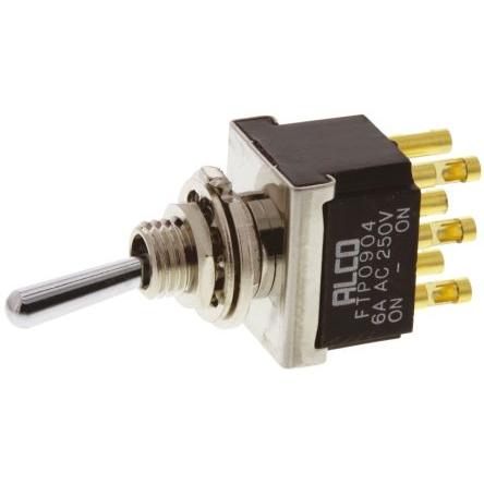 TE Connectivity Přepínač Panel DPDT zap-zap ovládání 6A Pájecí