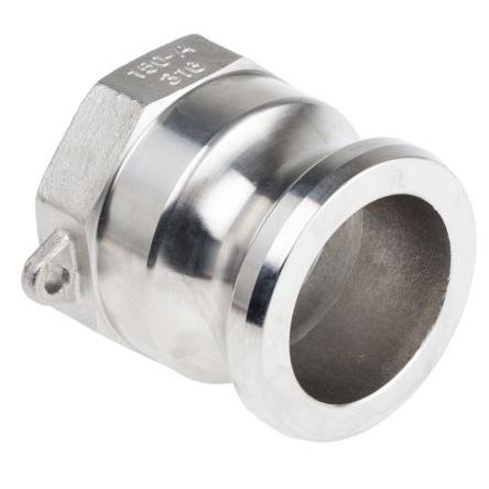 Přípojka hadicová Adaptér, Nerezová ocel, vnitřní průměr hadice: 38.1 mm (vnitřní prům.), pracovní tlak: 17 bar RS PRO