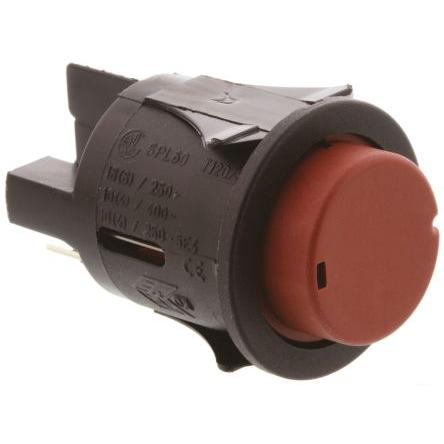 RS PRO Tlačítkový spínač, řada: RS PRO IP67 SPST Panel Blokování 25 mm 16A, barva LED: Červená 250 V ac
