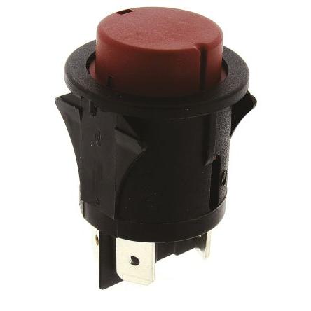 RS PRO Tlačítkový spínač, řada: RS PRO IP67 DPST Panel Okamžité 25 mm 16A, barva LED: Červená 250 V ac