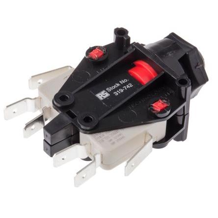 RS PRO Pneumatický spínač, řada: RS PRO, Panel montáž 250 mm, Okamžité
