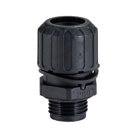 Montáž potrubí Černá jmenovitá velikost 13 mm Nylon 66 Černá, IP67, IP66, IP68, IP69K PG9 Adaptaflex