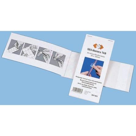 Sešit pro označovače kabelů, řada: SES-TAB 25 mm x 230mm SES Sterling 80N/cm 1 - 33, 0 - 43, W, L1, L2, D, C, L3, R,