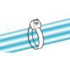 Stahovací páska Nerozpojitelné 111-91210 T120R(E)-PA66V0-WH 387 mm 7.6mm Bílá Nylon 66 HellermannTyton