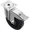 2477UYP125P50 Tente Brzděné otočné 100 kg 125 mm, Pryž